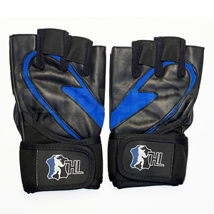 Gants de musculation professionnels bleus et noirs avec rembourrage amélioré de la paume |   Poignée antidérapante de qualité supérieure pour un équipement de musculation ultime - Product Image 3