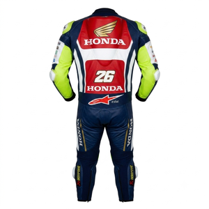 Traje de Carreras MotoCP de Cal Crutchlow, Traje de Cuero Completo Premium de Una Pieza para Días de Pista con Deslizadores, Mono/Traje con Protección Nivel 2 CE - Product Image 2