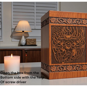Custom Engraved Wooden Resin Urn <b>Box</b>: <b>Pet</b>/Human <b>Memorial</b> Keepsake urn <b>Memorial</b> Keepsake by AYAANS - Product Image 4