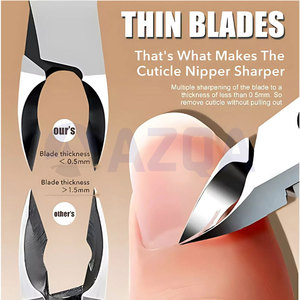 Premium Stainless Steel <b>Nail</b> Care <b>Set</b> with Cuticle Scissors Nipper and Dual Ended Cuticle Pusher Manicure Tools - Product Image 5