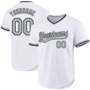 Maillot de baseball et de softball unisexe personnalisé en gros, col en V, maille respirante, séchage rapide, léger, antibactérien, pour équipes sportives - Product Image 4