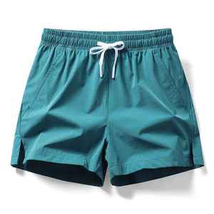 Summer Stylish Solid Casual Cotton Polyester <b>Quick</b> <b>Dry</b> Mid Waist Drawstring Beach <b>Shorts</b> Best Trending Regular Plain - Product Image 2