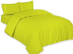 Solid Black 400TC Cotton <b>Comforter</b> <b>Set</b> 3 Piece Plain Woven Home Bedding Machine Washable <b>Comforter</b> <b>Sets</b> - Product Image 2