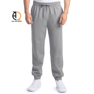Pantalon de survêtement en coton bleu marine pour homme, taille élastique, décontracté, avec poches latérales, tissu tricoté mi-lourd, idéal pour l'automne - Product Image 2