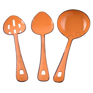 Orange Stainless Steel Kitchen Cookware <b>Set</b> Eco-Friendly Everyday Utensil Including Salad Server Spatula <b>Cooking</b> Home Kitchen - Product Image 1