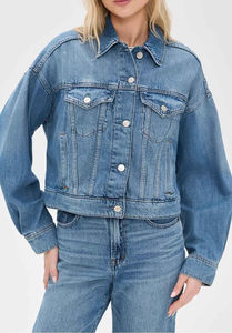 Chaquetas Vaqueras Cortas Personalizadas para Mujer, Ropa Casual Urbana, Chaqueta Vaquera Bordada Estilo Béisbol, Chaqueta Vaquera de Invierno para Mujer - Product Image 2