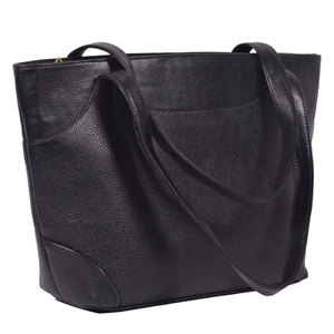 Salva Leather Customizable Color Faux Leather Tote Bag Women Soft Handle Zipper Closure Fashion Style Interior Pocket 21L - Product Image 6