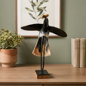 Escultura de Pájaro en Forma de Cuerno Hecha a Mano y Ecológica, Decoración Moderna para Mesa, Arte para Sala de Estar Interior, Mercado SSD Orissa, Nuevo Bebé - Product Image 6