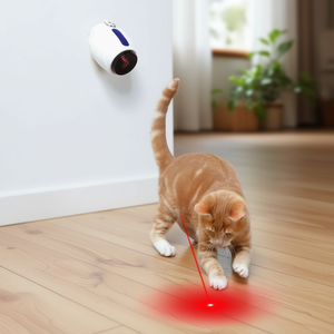 Puntero Láser Móvil de 11 cm Blanco-Azul, Juguete Interactivo para Mascotas con Movimiento - Product Image 3