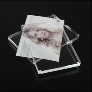 Factory Price Custom Clear Acrylic Magnetic <b>Picture</b> <b>Frame</b> Modern Thick Double Sided Lucite Photo <b>Frame</b> Desktop Display Stand - Product Image 1