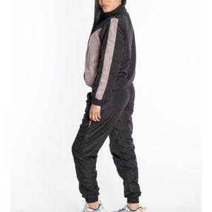 Custom <b>Women's</b> Spring Solid Eco-Friendly Windbreaker Tracksuit Lightweight Waterproof <b>Jacket</b> and Jogger Pants Sportswear Set - Product Image 3