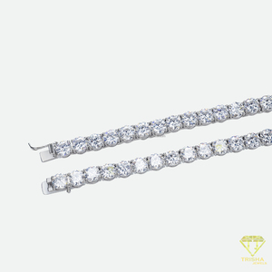 Collar de tenis atemporal con moissanita de piedra redonda y diamantes, de plata de ley 925, joyería de lujo de moda para importadores - Product Image 4
