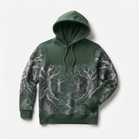 Sweat-shirt à capuche pour homme, design graphique New Forest, sublimation embossée, style streetwear, poids lourd, prix abordable et attrayant.