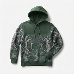 Sweat-shirt à capuche pour homme, design graphique New Forest, sublimation embossée, style streetwear, poids lourd, prix abordable et attrayant. - Product Image 1