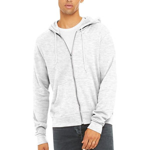 Bella + Canvas 3739 Sponge Fleece <b>Full</b> <b>Zip</b> <b>Hoodie</b> Custom Logo Solid Color Digital Printed 100% Cotton Breathable Winter Men's - Product Image 3