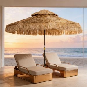 Parasol de terrasse kaki sans base pour l'extérieur – Parasols et bases pour patio - Product Image 1