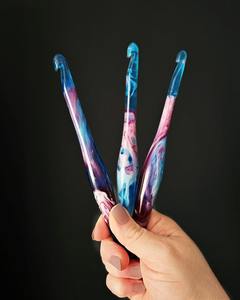 Aguja de ganchillo decorativa de resina hecha a mano, aguja de ganchillo suave para kit de manualidades con hilo de madiha art and crafts - Product Image 5