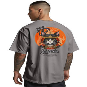 High Street Plain T-shirt para imprimir Washed Vintage Oversized T-shirt Camiseta de algodón pesado para hombres - Product Image 3