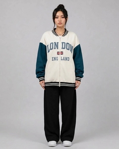 Chaqueta Varsity Personalizada de Moda para Mujer, Chaqueta Bomber de Béisbol con Botones a Presión, Estilo Universitario, Ropa Casual de Calle de Primera Calidad - Product Image 6