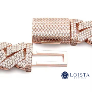 สร้อยคอแบบ Cuban Link ชุบทองประดับเพชร IGI Certified Lab Grown Diamond สไตล์ฮิปฮอปสำหรับผู้ชาย - Product Image 4