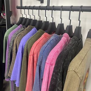 เสื้อยืดสตรีทแวร์ลายกราฟิกพิมพ์ DTG เสื้อยืดเปล่าไซส์ใหญ่ เสื้อผ้าผู้ชาย เสื้อยืดฟอกสี เสื้อยืดผู้ชายแบบสั่งทำ เสื้อยืดวินเทจทรงโอเวอร์ไซส์ - Product Image 2