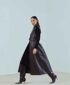 Abrigo Largo Formal sin Mangas y Transpirable para Mujer, Ropa de Invierno, Abrigo Elegante con Cierre de Cinturón - Product Image 1