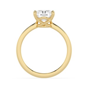 Bague de fiançailles en diamant de laboratoire taille radiant à quatre griffes, bijou raffiné, cadeau d'anniversaire pour femme - Product Image 2