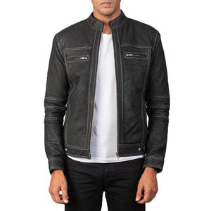 Gran oferta, chaqueta de cuero de alta calidad para hombre, duradera, a prueba de viento, con cuello levantado, mejor diseño, ropa, logotipo frontal, precio competitivo - Product Image 1