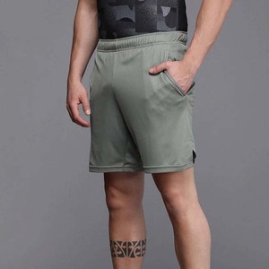 Grey Mid Waist Solid Pattern Canvas <b>Men's</b> <b>Shorts</b> Soft Cotton Blend Eco-Friendly Quick Dry Casual Gym Workout <b>Lounge</b> OEM Custom - Product Image 1