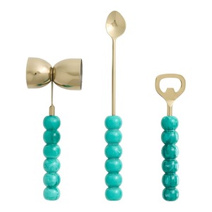 Juego de Cubiertos de Acero Inoxidable con Mango de Resina y Cuentas para el Hogar, Comedor, Cocina y Uso en Restaurantes - Product Image 3