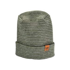 Bonnet moderne à revers contrastant en point Theta fabriqué aux États-Unis, gris/vert, design breveté pour les accessoires de sports d'hiver - Product Image 1