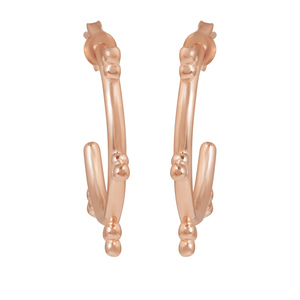 New Wholesale <b>Solid</b> 925 Sterling <b>Silver</b> Rose Gold Plated Fine <b>Hoop</b> <b>Earrings</b> Minimalist Design Everyday Wear Women's Fine Jewelry - Product Image 1