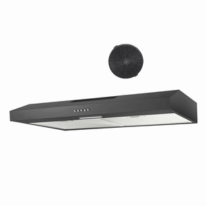 ฮูดด์ครัวแบบติดตั้งใต้ตู้ขนาด 30 นิ้ว 3 ระดับความเร็ว 230 CFM พร้อมไฟ LED สีดำ - Product Image 1