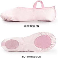 Chaussures de danse de ballet professionnelles, couleur et logo personnalisés, dessus en cuir véritable, à enfiler, haute qualité, sur mesure, jazz et ballet