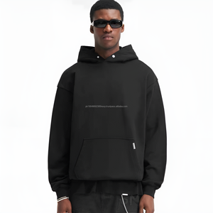 Sudadera con Capucha Negra con Estampado Completo Personalizado de Fábrica para Hombre, 100% Algodón, Felpa Francesa, Sudadera Deportiva con Estampado Completo - Product Image 2