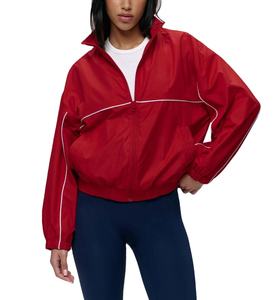 Chaqueta Anorak de Nailon con Cremallera para Mujer, Jersey Personalizado con Solapa Frontal, Capucha con Cordón y Forro de Malla - Product Image 1