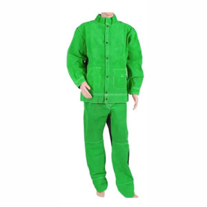 Traje de Soldador de Cuero Vacuno y Lona para Hombre, Chaqueta y Pantalones, Ropa de Trabajo, Uniforme de Protección, Resistente al Desgaste - Product Image 2