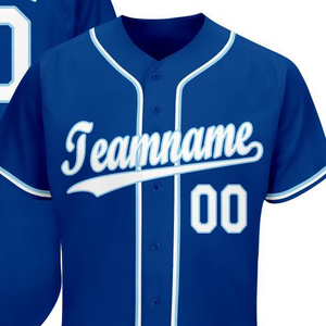 Camiseta de Béisbol Personalizada por Sublimación, OEM, 100% Poliéster, Informal, con Botones al Frente, Nombre del Equipo, Número, Ropa Deportiva - Product Image 2