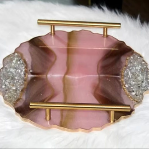 Best Quality Handmade Large Resin Art <b>Tray</b> Aesthetic <b>Vanity</b> Coffee Table Decor Reasonably Priced Wedding Serving <b>Tray</b> - Product Image 4