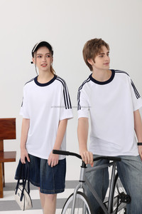 Fabricant de t-shirts à manches 3 barres de conception personnalisée en gros 200gsm classique en coton respirant surdimensionné et coupe ample pour hommes - Product Image 3