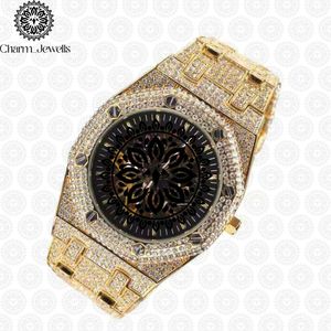 Charm_Jewells Luxury Gold <b>Watch</b> 42mm Analog Quartz Luminous Men's Fashion Bracelet Folding Clasp - Product Image 3