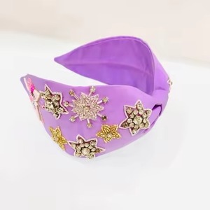 Serre-tête de luxe en perles de rocaille pour tenues décontractées, serre-tête brodé à la main et perlé artistiquement pour femmes - Product Image 6