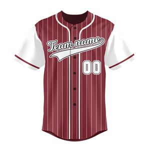 Maillot de baseball en gros, design personnalisé, manches courtes, coupe athlétique, tenue d'entraînement, service OEM, vêtements de sport d'équipe, maillot de baseball - Product Image 3