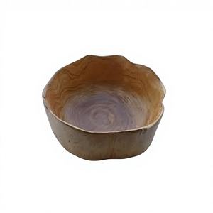 Nouveau design du fabricant : Bol de service vintage en bois d'acacia, imprimé sur mesure, écologique, pour fêtes, avec impression artisanale - Product Image 3