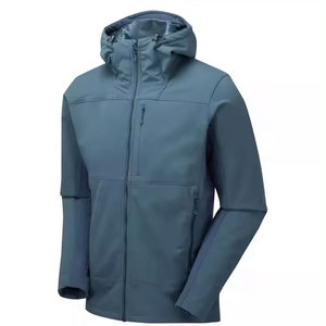 Econex Sports Men's Hooded Stand Collar Waterproof Windproof Workwear Style Canvas Jacket Reflective <b>Strips</b> Polyester Shell - Product Image 4