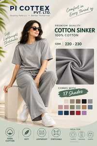 Tissu en coton 100% le plus vendu, 220-230 GSM, doux, extensible, léger, tricoté, pour t-shirts et vêtements, en vente - Product Image 3