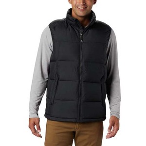 High Quality Autumn Winter Casual Zipper Woven <b>Puffer</b> Sleeveless <b>Jacket</b> for Men's Clothing Stand Collar <b>Cheap</b> Price - Product Image 1