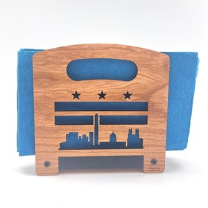 Porte-serviettes en bois rustique style ferme, support de rangement durable pour serviettes, décoration intérieure, salles à manger et événements - Product Image 3