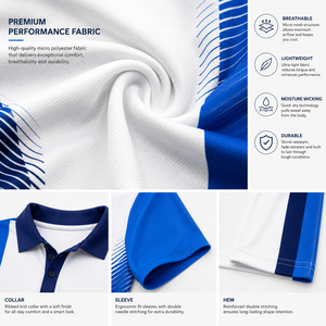 Polo personnalisé en sublimation pour homme, séchage rapide, performance, golf, évacuation de l'humidité, uniforme d'équipe sportive, vêtements de travail d'entreprise - Product Image 5