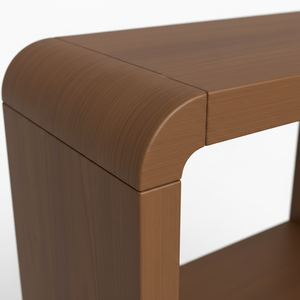 Estantería expositora, Librería de 3 estantes, Mueble de almacenamiento, Estantería abierta sin respaldo, Madera de caucho, MDF, Chapa de roble - Product Image 4